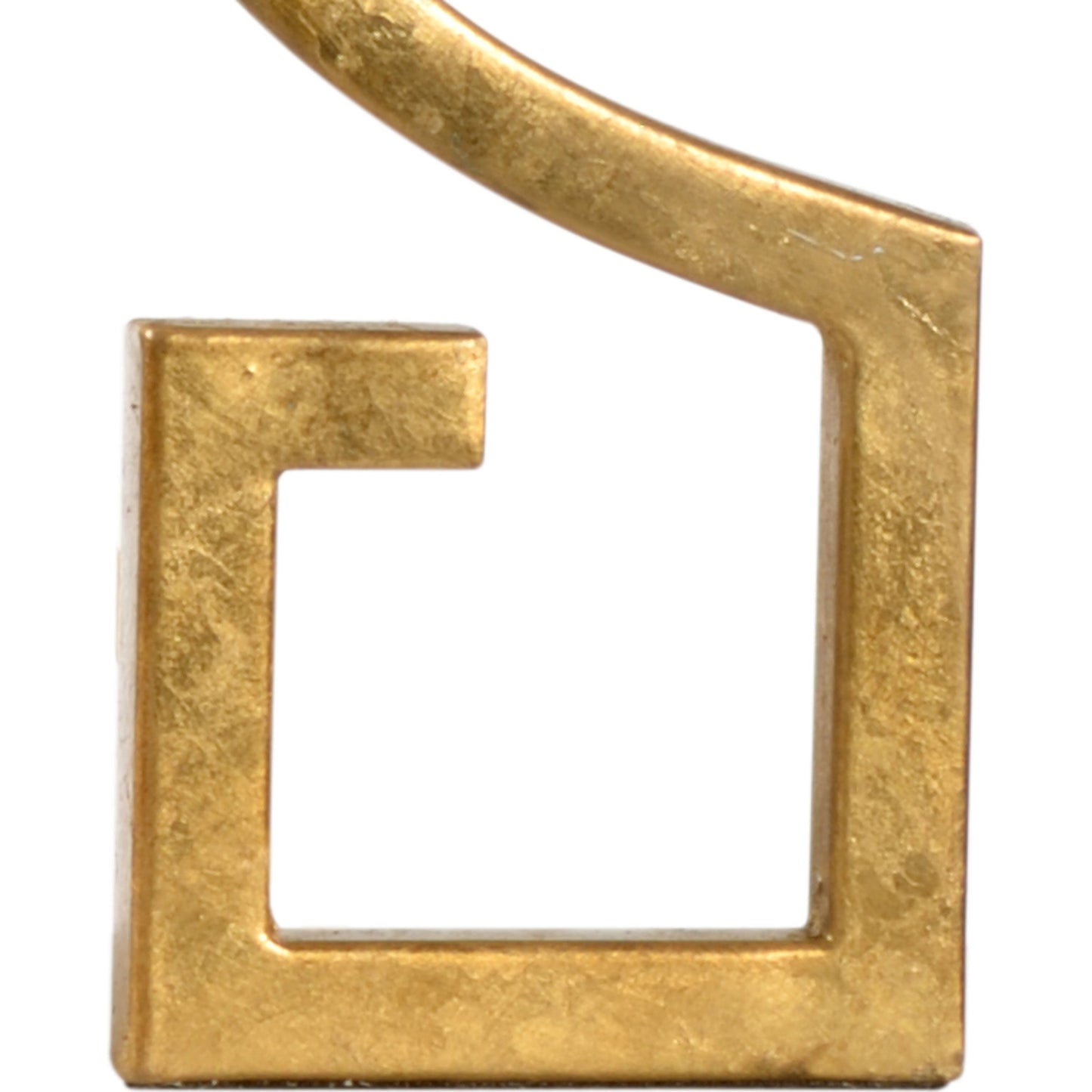 002 SR-382390 | Closeup | Corinth Lamp by Chelsea House in antique gold leaf. Made from iron in a transitional style.