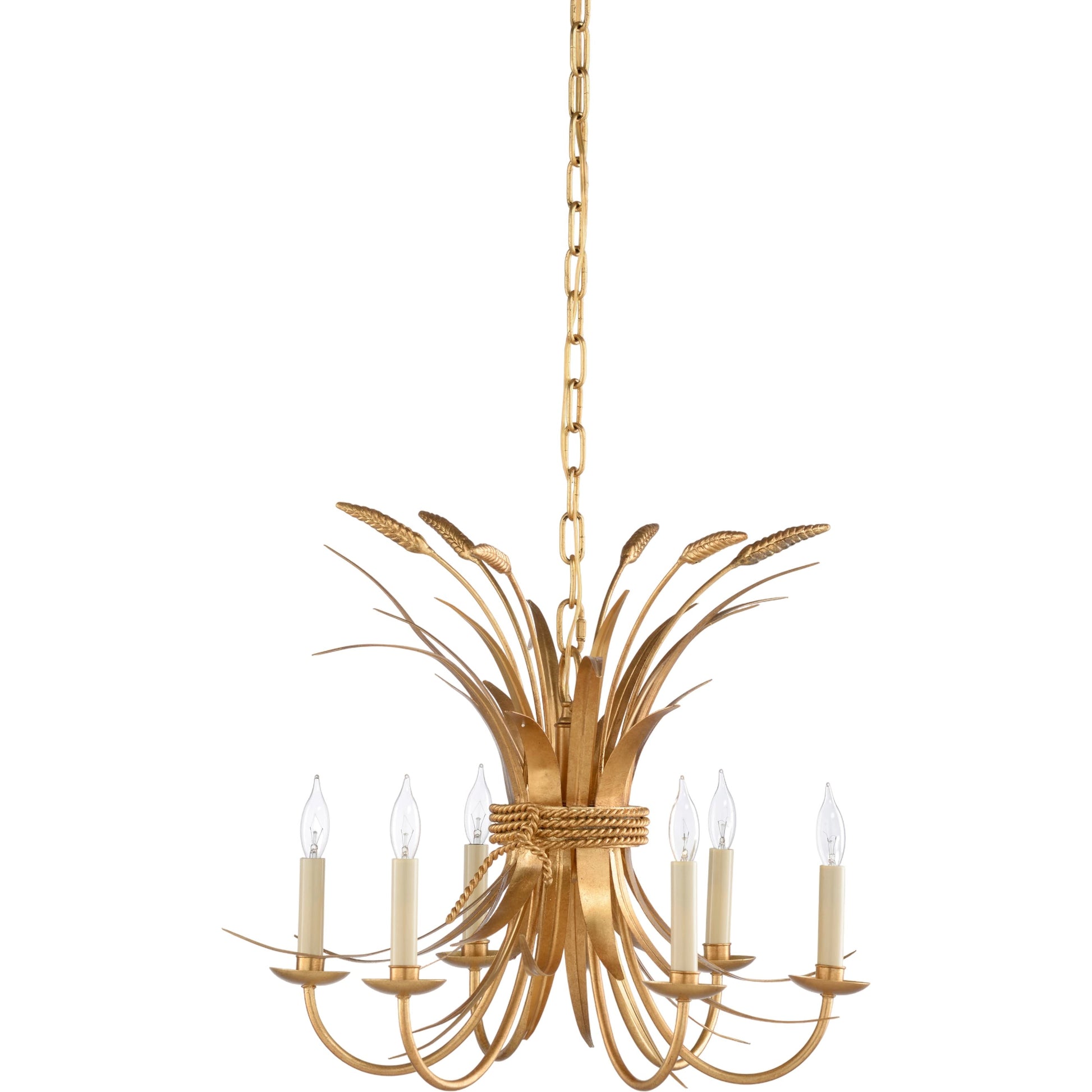 Wheat Chandelier by Chelsea House. Made from iron in a traditional style.