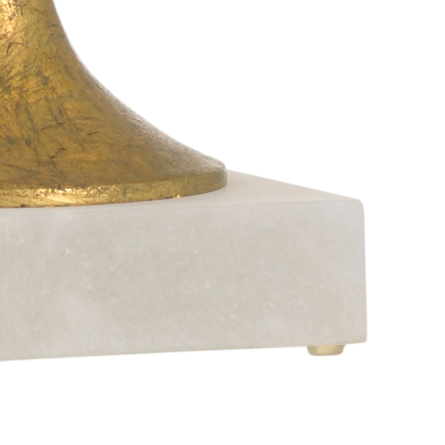 002 SR-382251 | Closeup | Charlotte Buffet Lamp by Chelsea House in natural white, antique gold leaf. Made from alabaster, iron in a modern style.