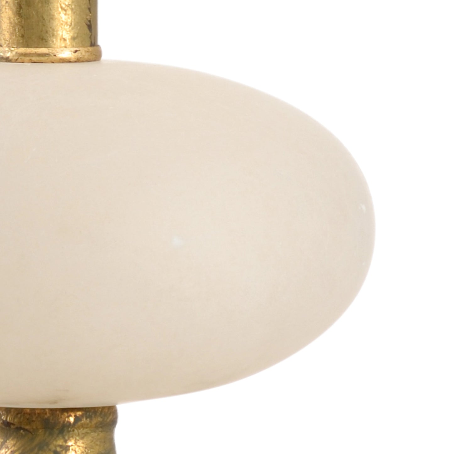 004 SR-382251 | Closeup | Charlotte Buffet Lamp by Chelsea House in natural white, antique gold leaf. Made from alabaster, iron in a modern style.