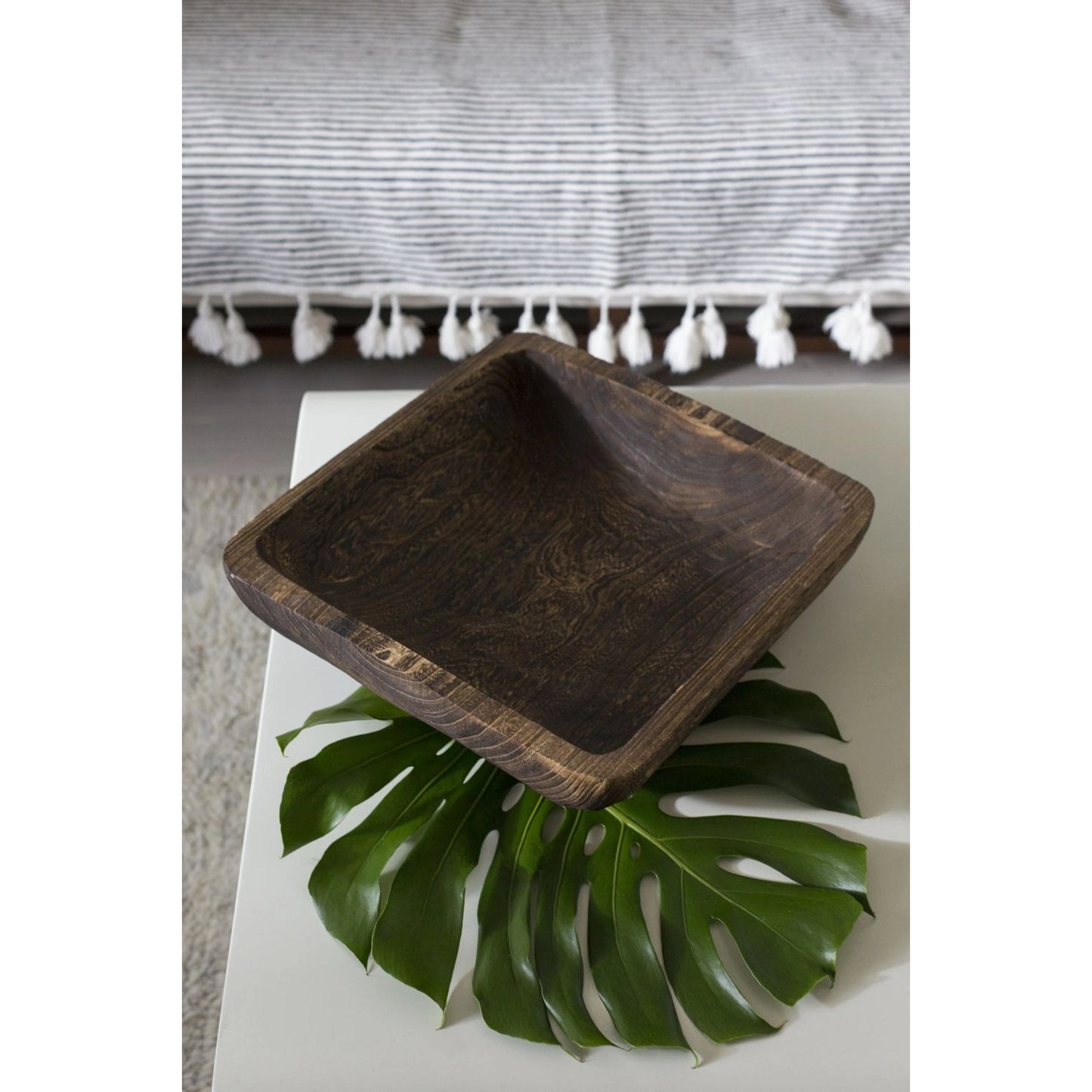 002 SI-2082933 | Lifestyle | Blackwood Tray by Accent Decor in natural. Made from wood in a modern style.