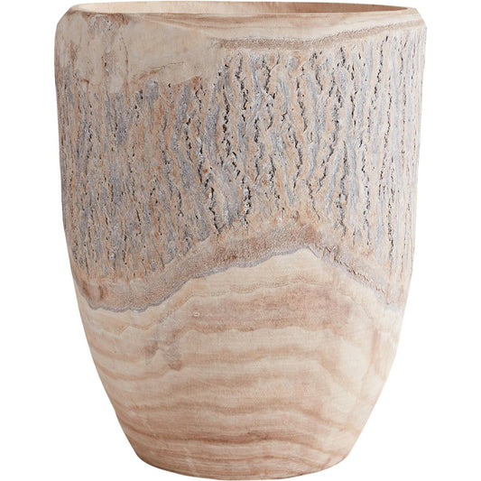 Elmwood Planter by Accent Decor in natural. Made from wood in a modern style.