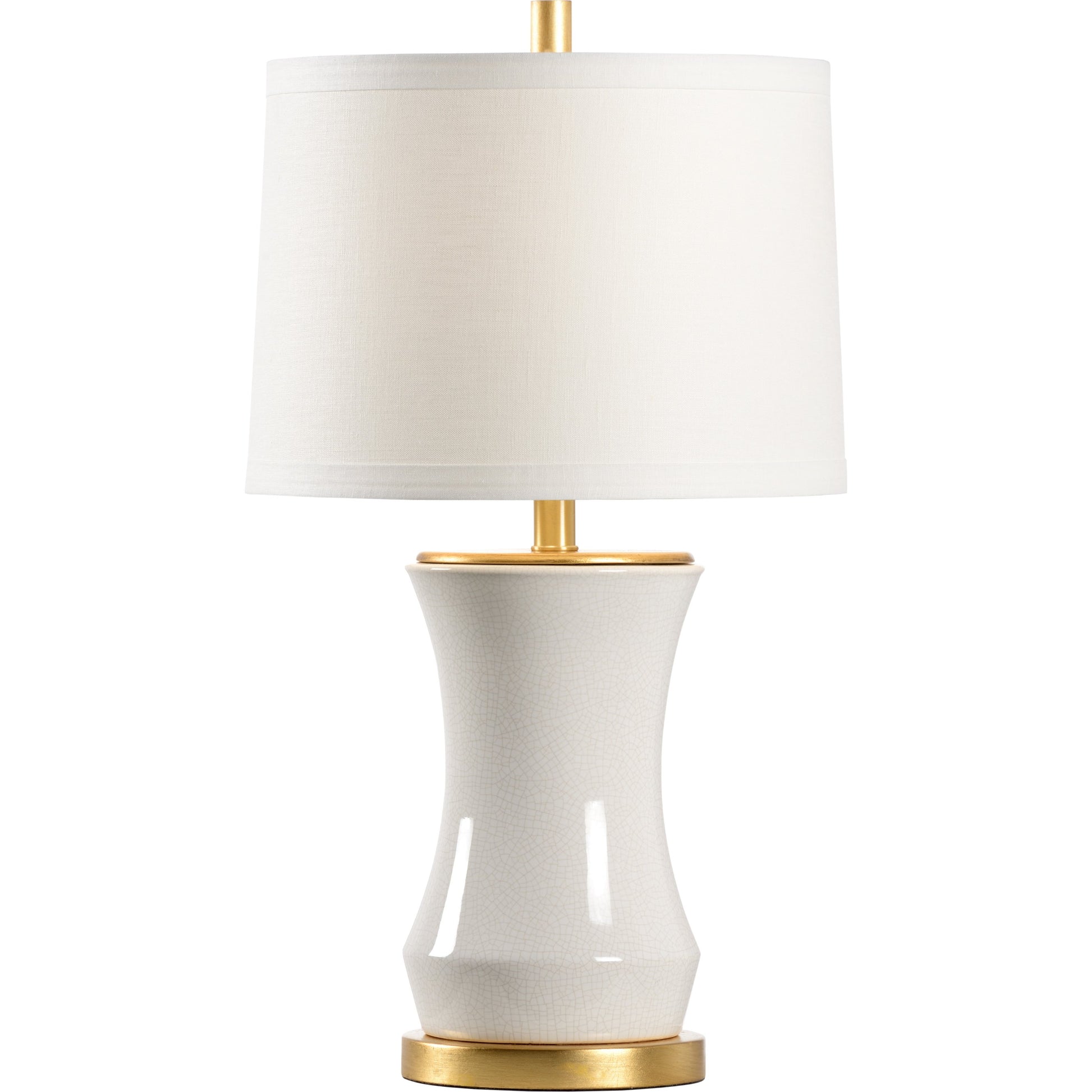 Bel Air Lamp by Chelsea House in blue crackle glaze, antique gold leaf. Made from ceramic, metal in a transitional style.