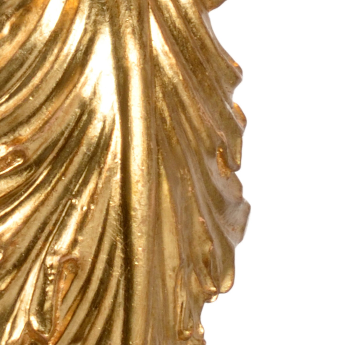 004 SR-382844 | Closeup | Grand Leaf Lamp by Chelsea House in antique gold, black marble. Made from iron in a transitional style.