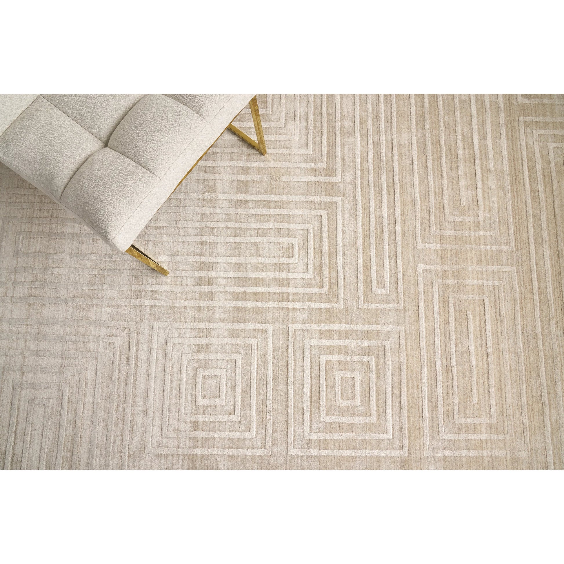 Lotus Geometric Rug by Exquisite Rugs. Made from wool, bamboo silk in a unique style.
