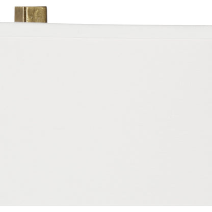 Brass Cube Lamp by Chelsea House in antique brass. Made from iron in a transitional style.