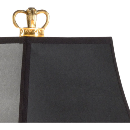 Chinese Dog Lamp by Chelsea House in cream glaze, black, antique gold leaf. Made from ceramic in a eclectic & global style.