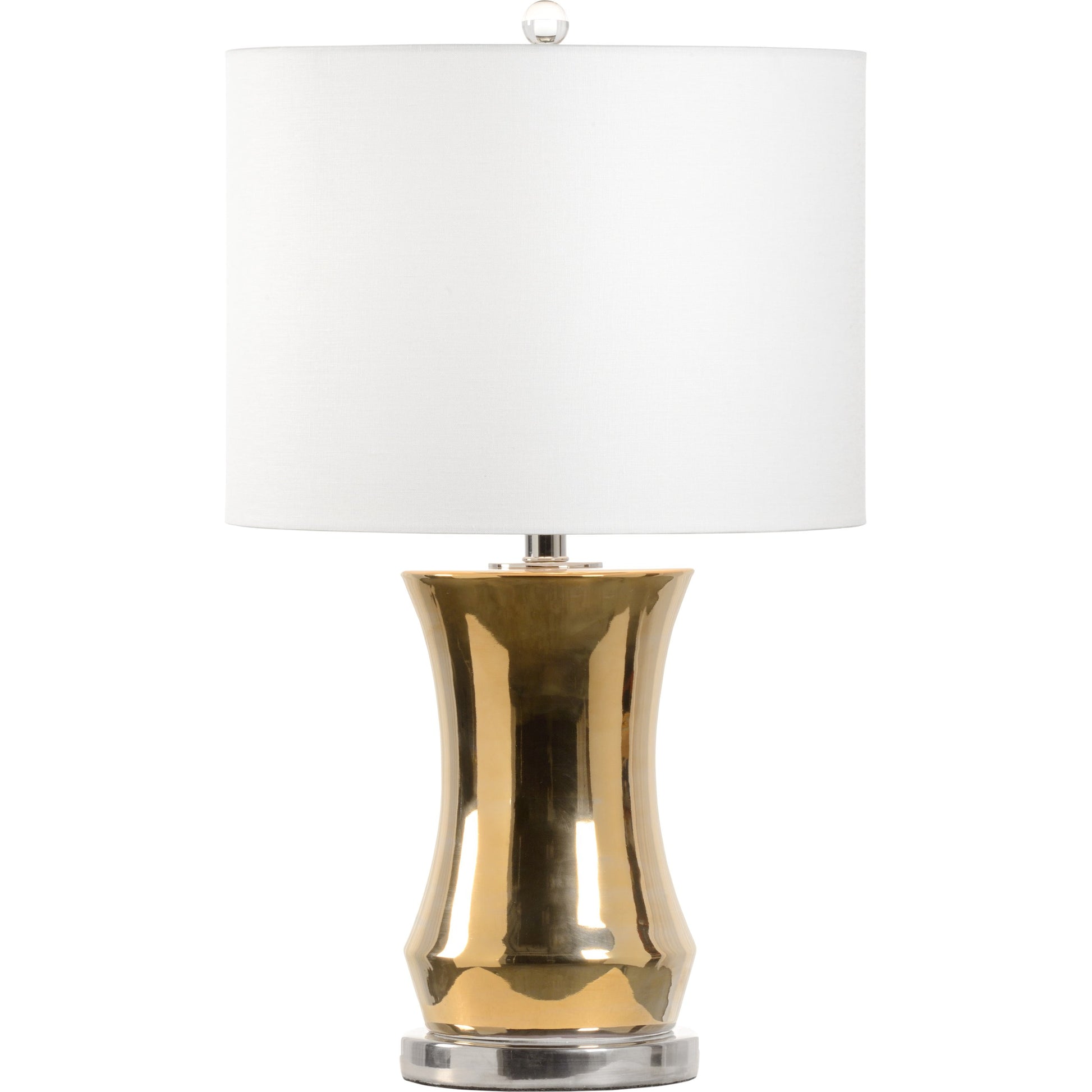 Bel Air Lamp by Chelsea House in blue crackle glaze, antique gold leaf. Made from ceramic, metal in a transitional style.