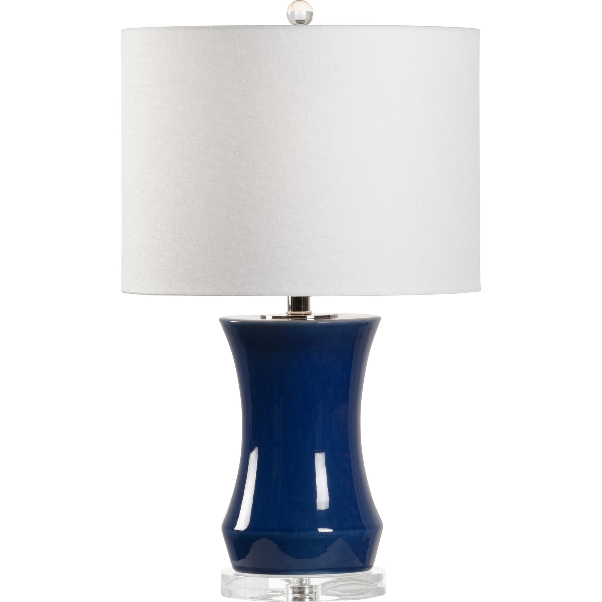 Bel Air Lamp by Chelsea House in blue crackle glaze, antique gold leaf. Made from ceramic, metal in a transitional style.