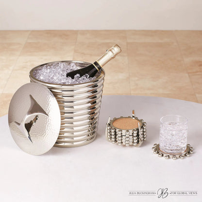 Beauty Ice Bucket by Global Views. Made from brass, stainless steel in a transitional style.