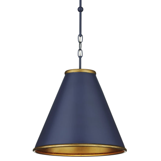 Pierrepont Pendant by Currey and Company. Made from wrought iron in a transitional style.