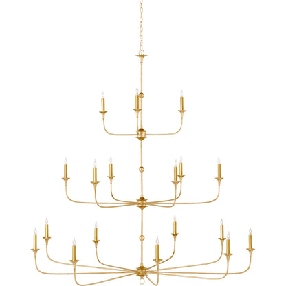 Nottaway Grande Chandelier by Currey and Company. Made from wrought iron in a traditional style.