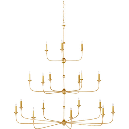 Nottaway Grande Chandelier by Currey and Company. Made from wrought iron in a traditional style.