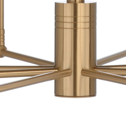 Stiletto Chandelier by Chelsea House in antique brass. Made from steel in a modern style.