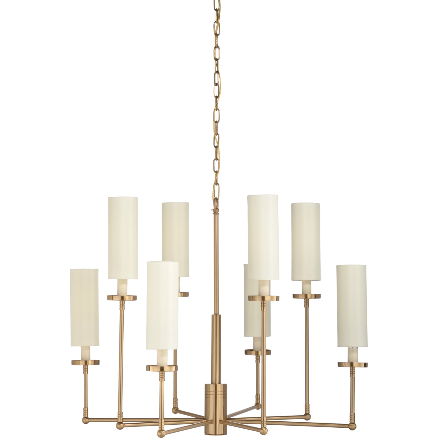 001 SR-383998 | Primary Silo | Stiletto Chandelier by Chelsea House in antique brass. Made from steel in a modern style.