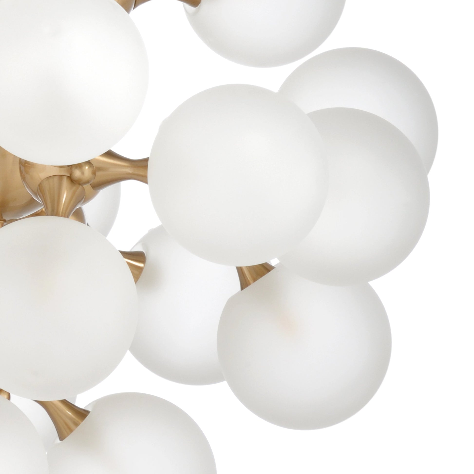 Manhattan Chandelier by Chelsea House in antique brass, milk. Made from iron, glass in a modern style.