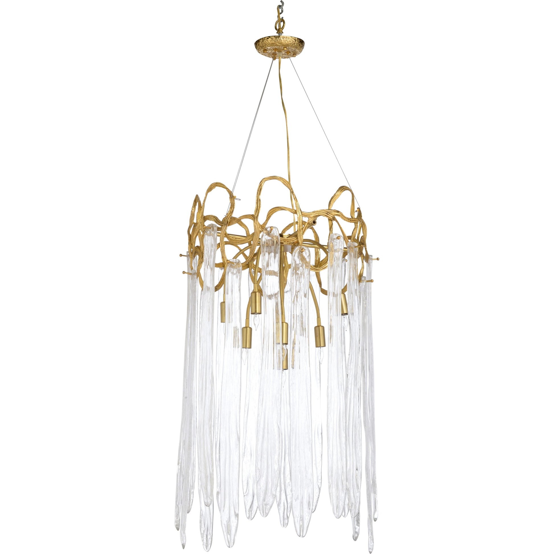 Sutton House Chandelier by Chelsea House in antique, clear. Made from brass, glass in a eclectic & global style.