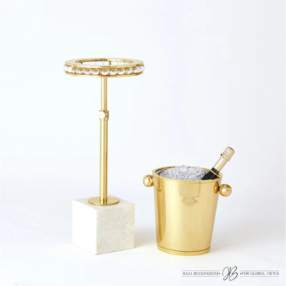 Margot Champagne Bucket by Global Views. Made from brass, stainless steel in a transitional style.