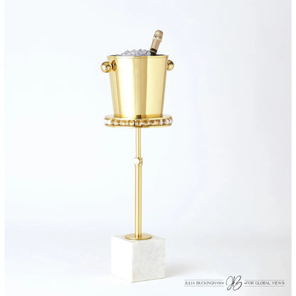 Margot Champagne Bucket by Global Views. Made from brass, stainless steel in a transitional style.