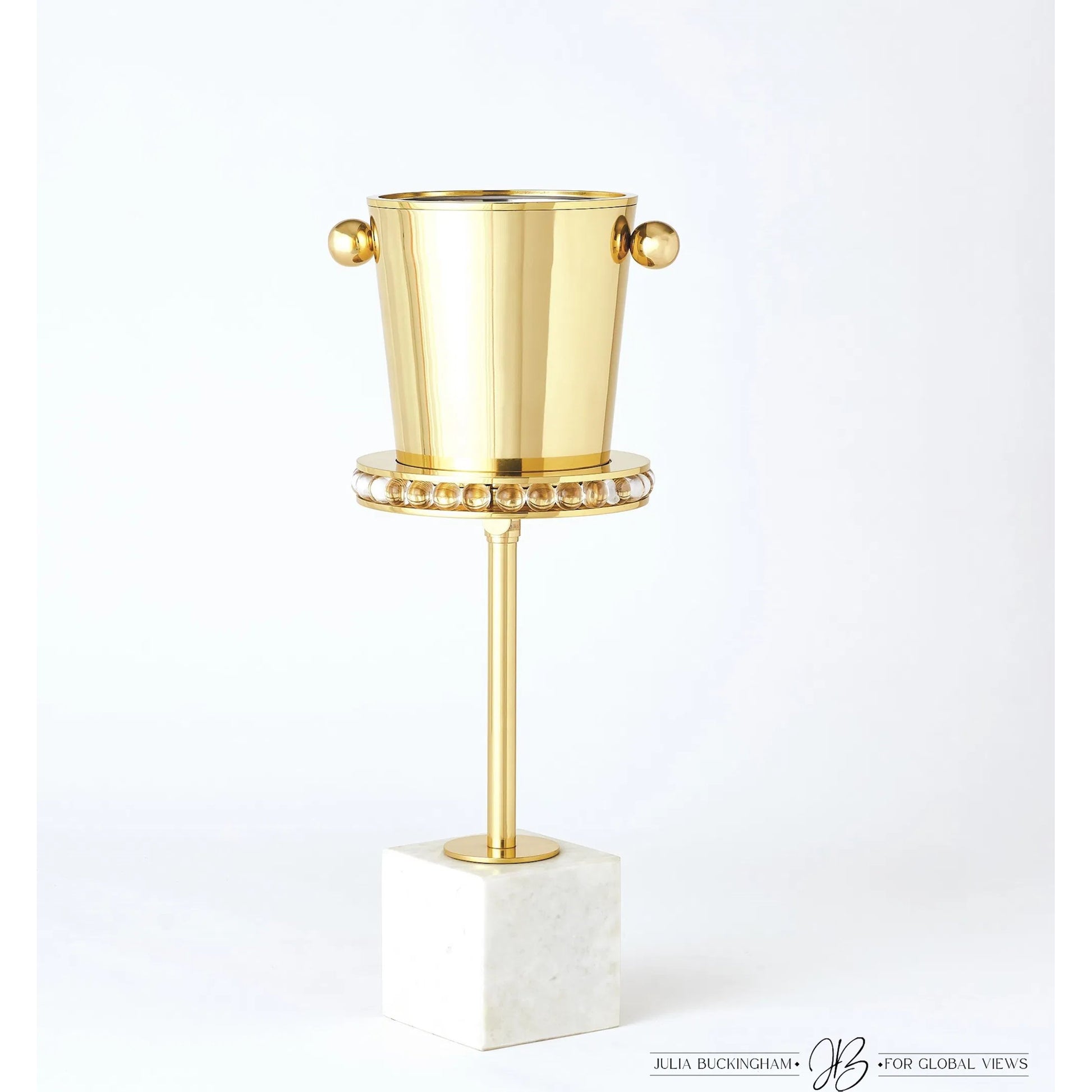 Margot Champagne Bucket by Global Views. Made from brass, stainless steel in a transitional style.