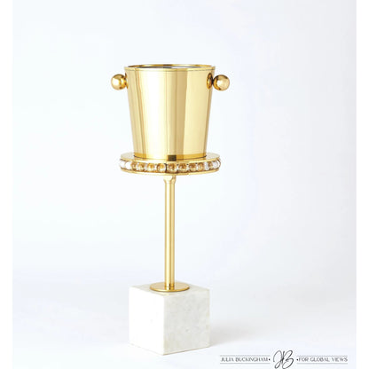 Margot Champagne Bucket by Global Views. Made from brass, stainless steel in a transitional style.