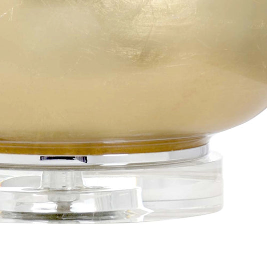 Leafed Lamp by Chelsea House in clear, gold leaf, clear. Made from glass in a transitional style.