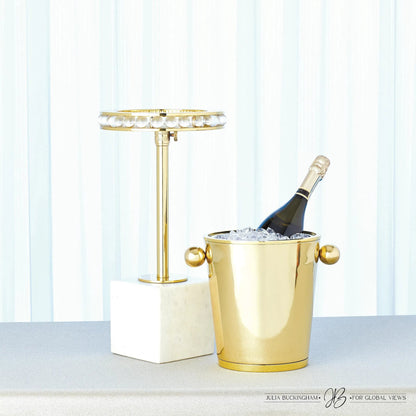 Margot Champagne Bucket by Global Views. Made from brass, stainless steel in a transitional style.