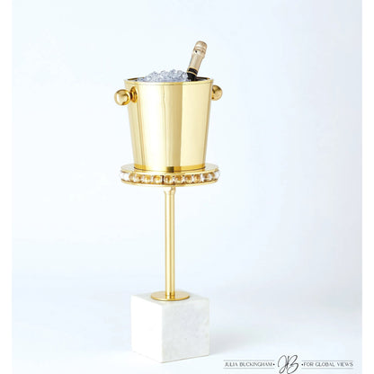 Margot Champagne Bucket by Global Views. Made from brass, stainless steel in a transitional style.