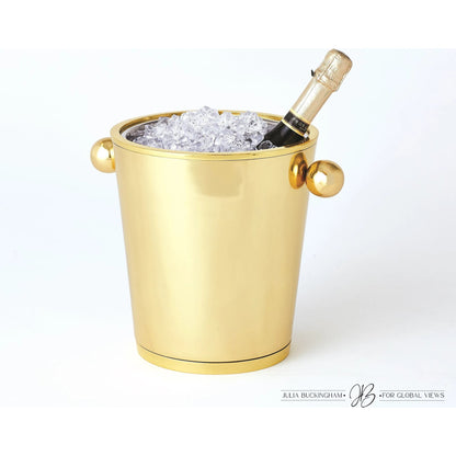 Margot Champagne Bucket by Global Views. Made from brass, stainless steel in a transitional style.