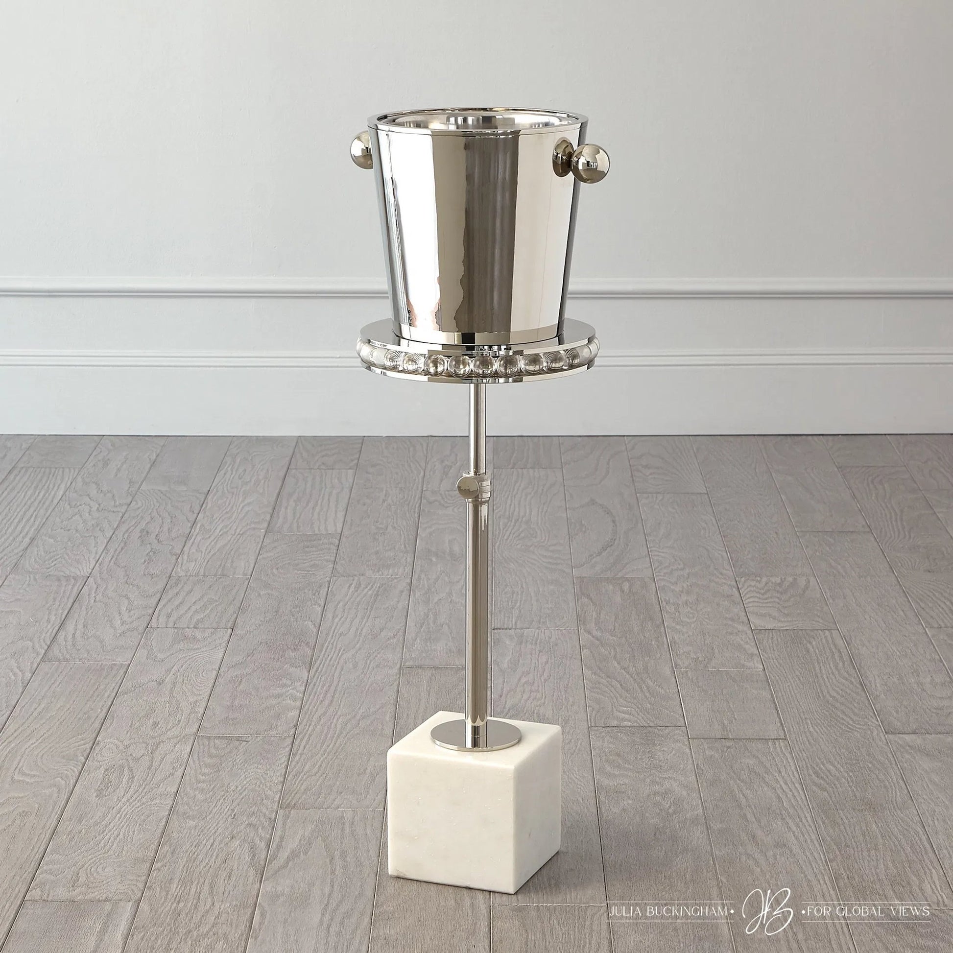 Margot Champagne Bucket by Global Views. Made from brass, stainless steel in a transitional style.