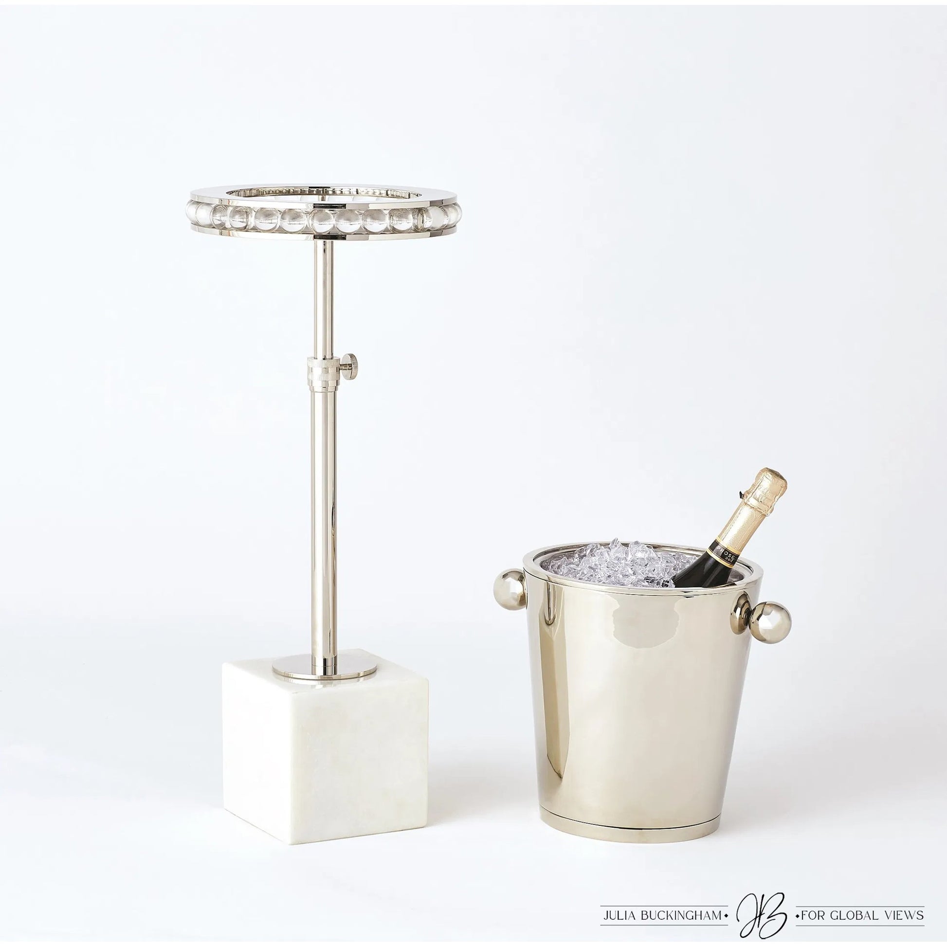 Margot Champagne Bucket by Global Views. Made from brass, stainless steel in a transitional style.