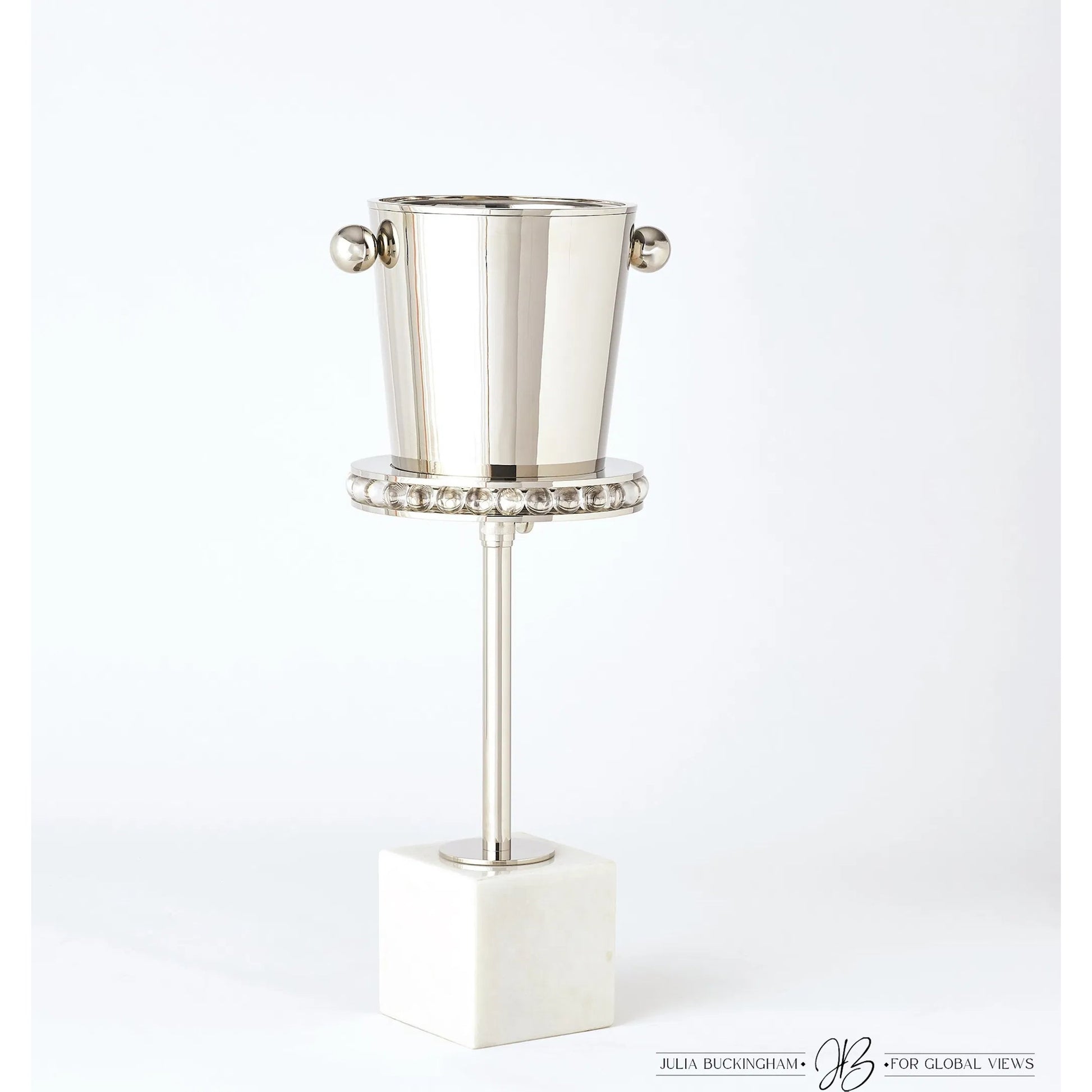 Margot Champagne Bucket by Global Views. Made from brass, stainless steel in a transitional style.