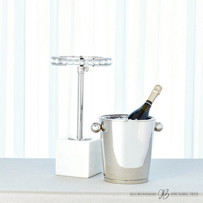 Margot Champagne Bucket by Global Views. Made from brass, stainless steel in a transitional style.