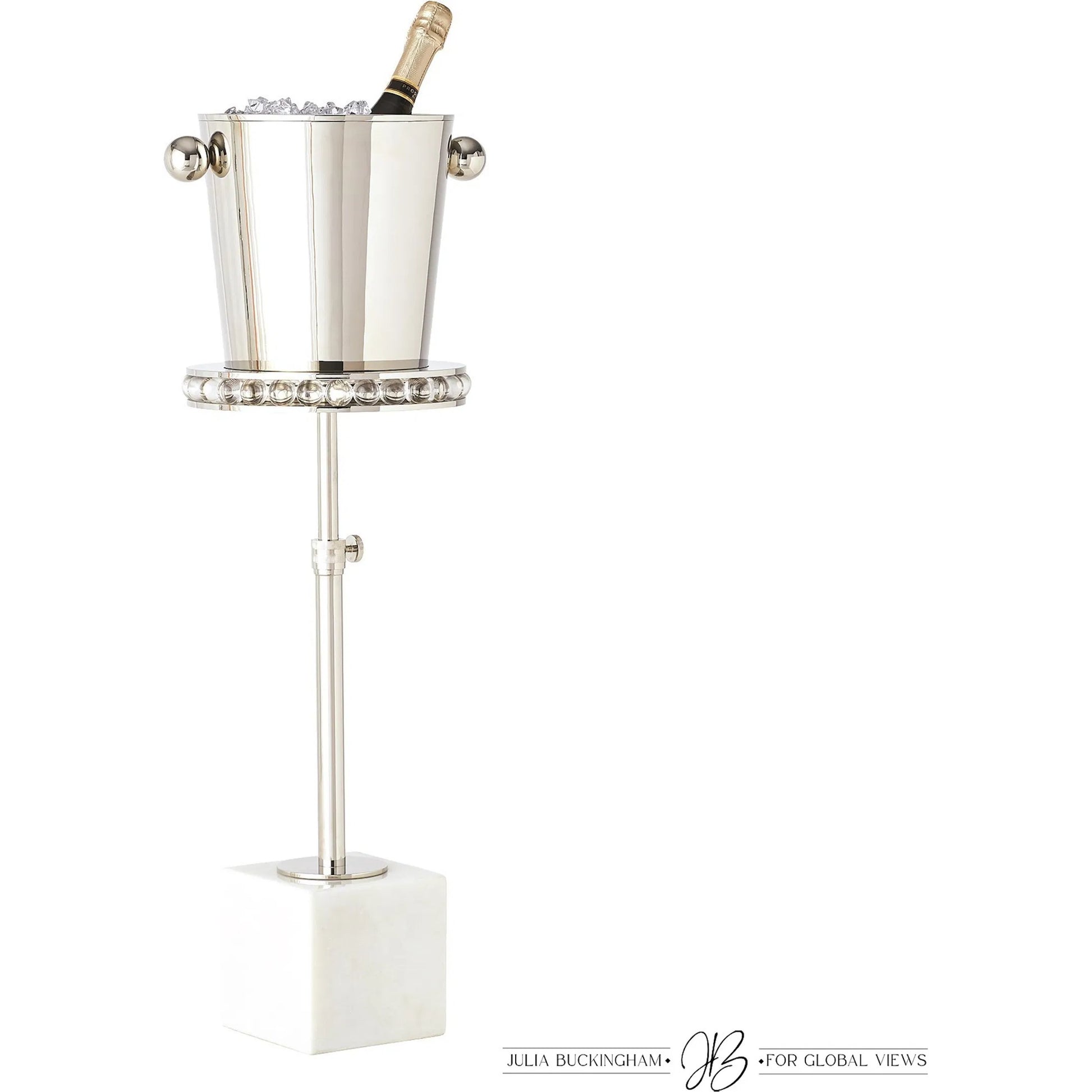 Margot Champagne Bucket by Global Views. Made from brass, stainless steel in a transitional style.