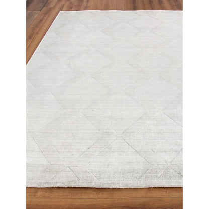 Lotus Pattern Rug by Exquisite Rugs in ivory. Made from wool, bamboo silk in a unique style.