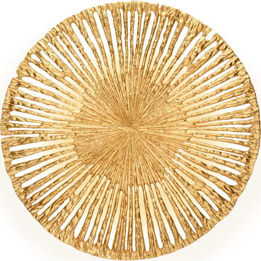 Cobb Wall Lamp by Chelsea House in gold leaf. Made from aluminum in a eclectic & global style.