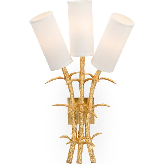 Triple Dyers Sconce by Chelsea House in gold. Made from iron in a transitional style.