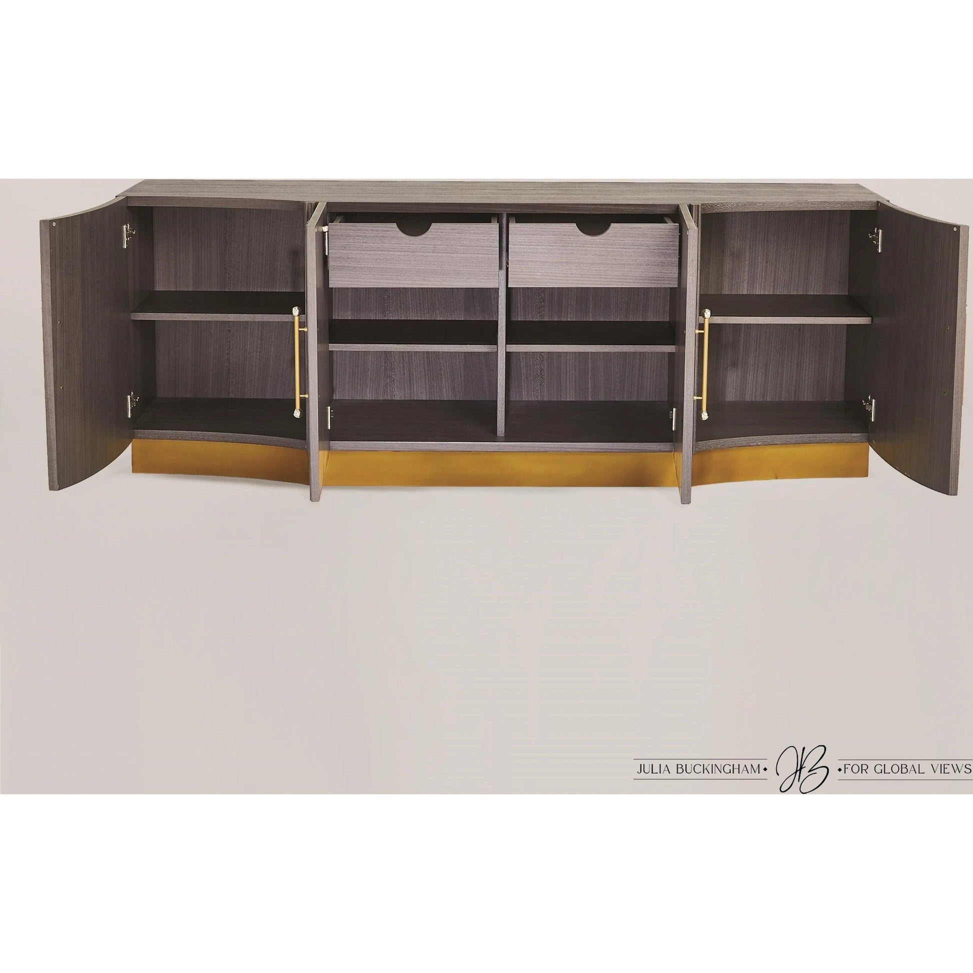 Mayfair Cabinet by Global Views. Made from brass, nickel in a modern style.