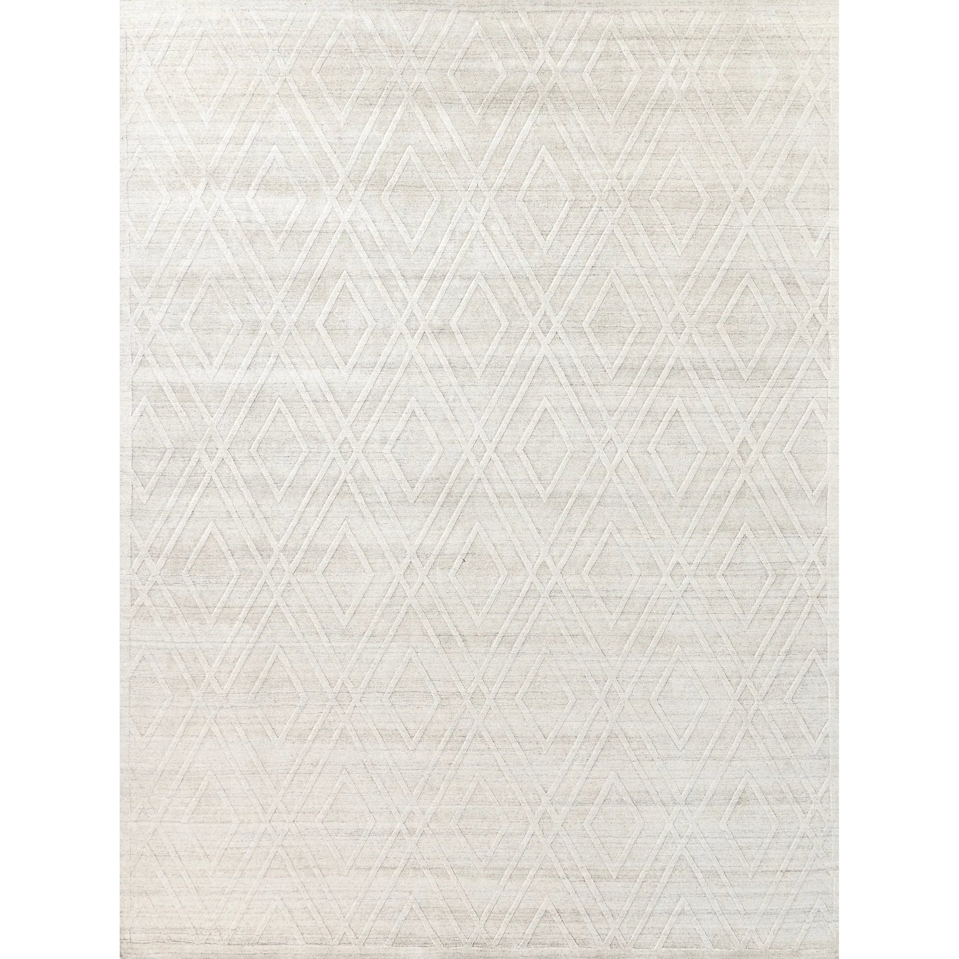 Lotus Rug by Exquisite Rugs in ivory. Made from wool, bamboo silk in a unique style.