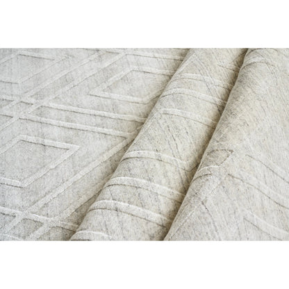 Lotus Rug by Exquisite Rugs in ivory. Made from wool, bamboo silk in a unique style.