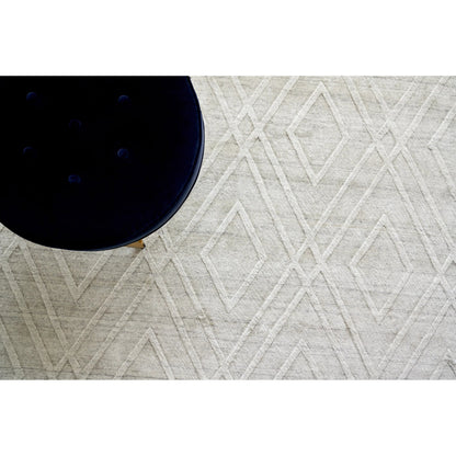 Lotus Rug by Exquisite Rugs in ivory. Made from wool, bamboo silk in a unique style.
