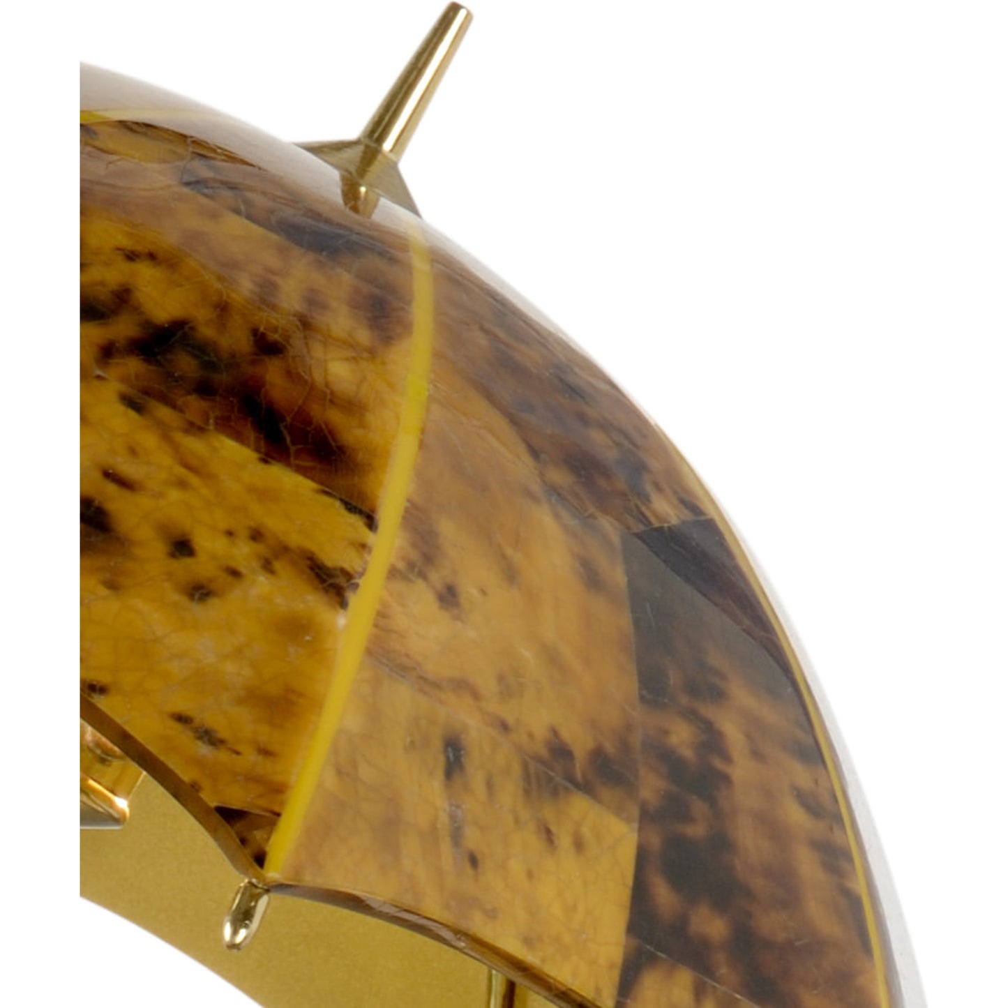 003 SR-836905 | Closeup | Dog and Umbrella Lamp by Chelsea House in abalone, silver, antique, natural. Made from wood, brass, shell in a traditional style.