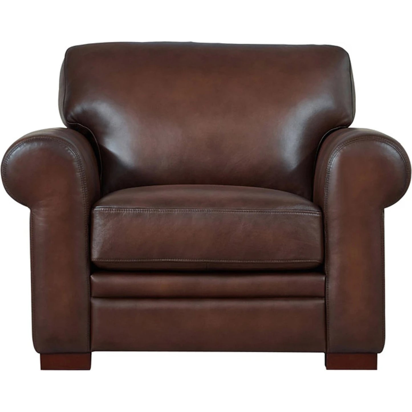 001 SI-2095623 | Primary Silo | Brookfield Chair by Hydeline in caramel brown. Made from leather in a transitional style.