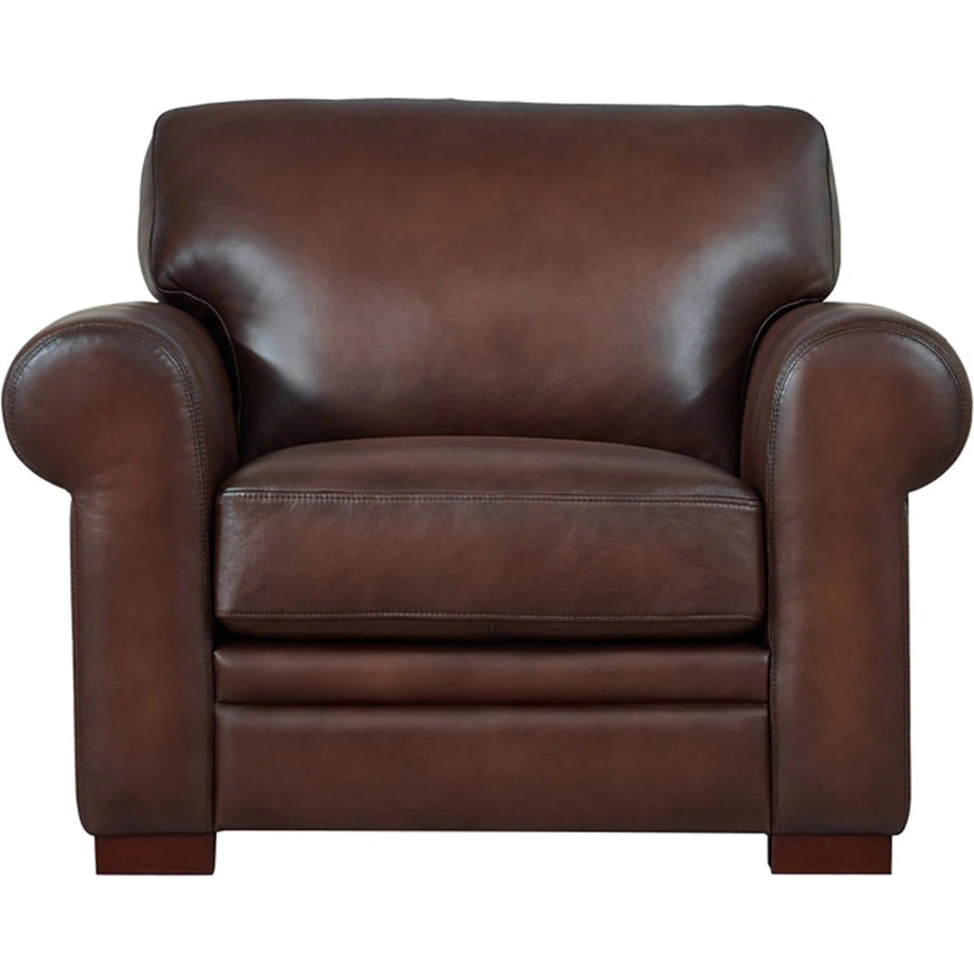 Brookfield Chair by Hydeline in caramel brown. Made from leather in a transitional style.
