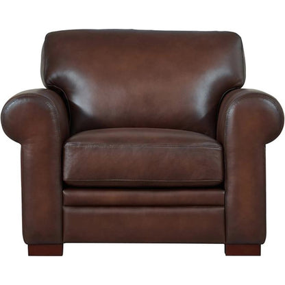 Brookfield Chair by Hydeline in caramel brown. Made from leather in a transitional style.