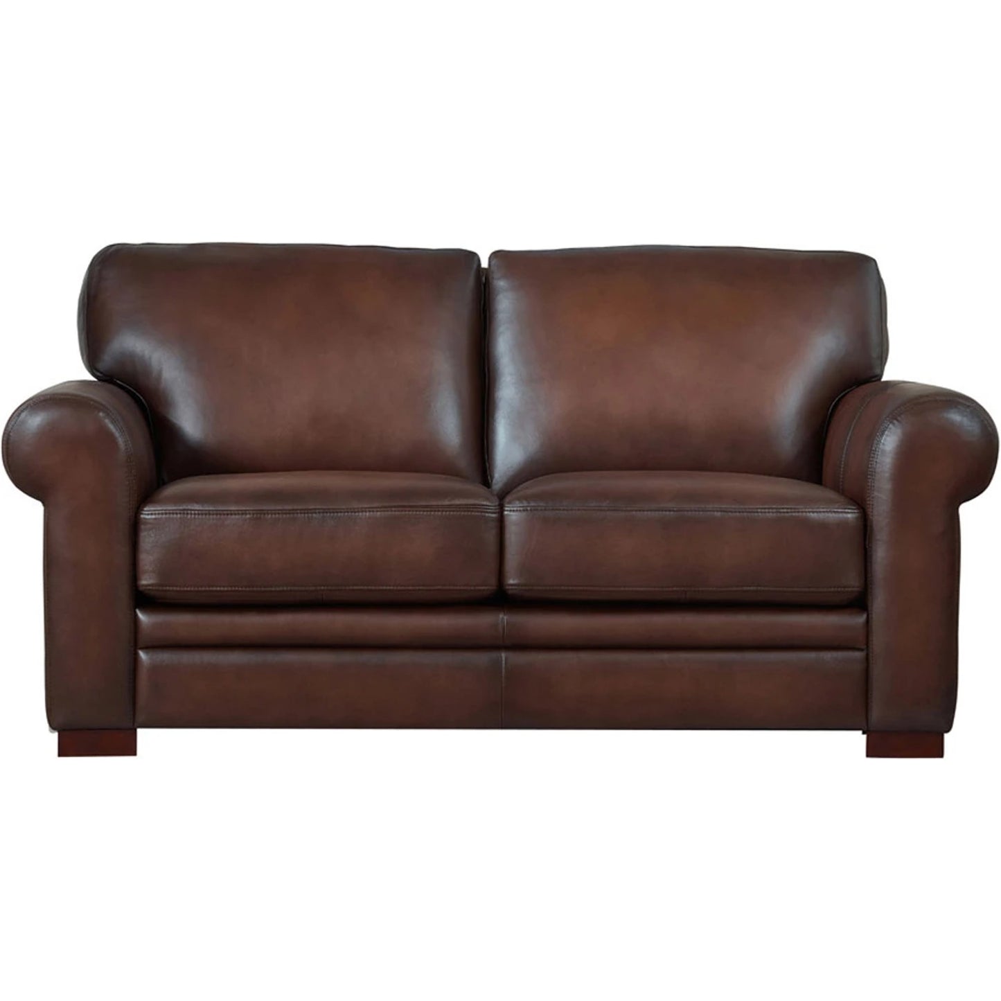 001 SI-2095624 | Primary Silo | Brookfield Loveseat by Hydeline in caramel brown. Made from leather in a transitional style.