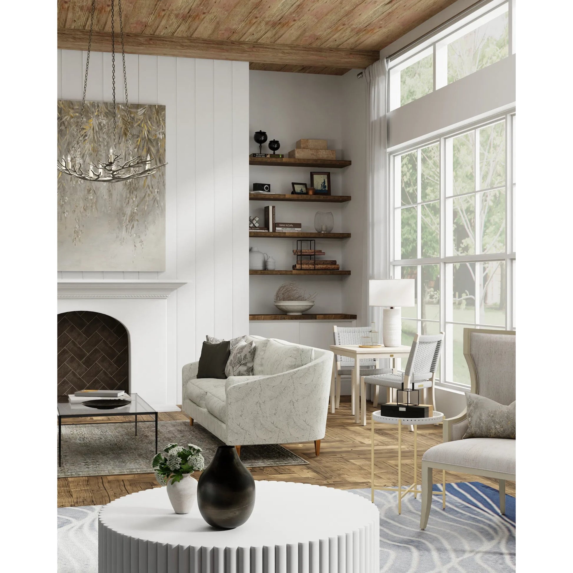 Rainforest Chandelier by Currey and Company in rustic bronze. Made from unique in a rustic style.