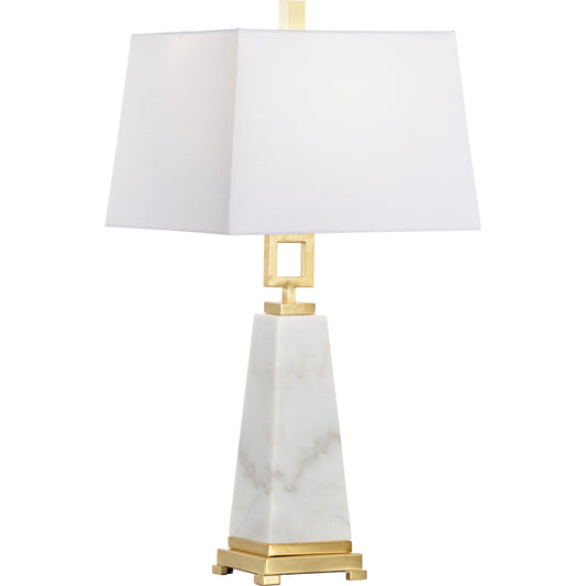 Marble Pyramid Lamp by Chelsea House in white. Made from marble in a modern style.