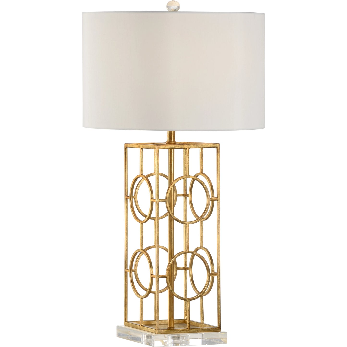 001 SI-2104632 | Primary Silo | Dorset Lamp by Chelsea House in antique gold leaf, clear. Made from iron in a modern style.