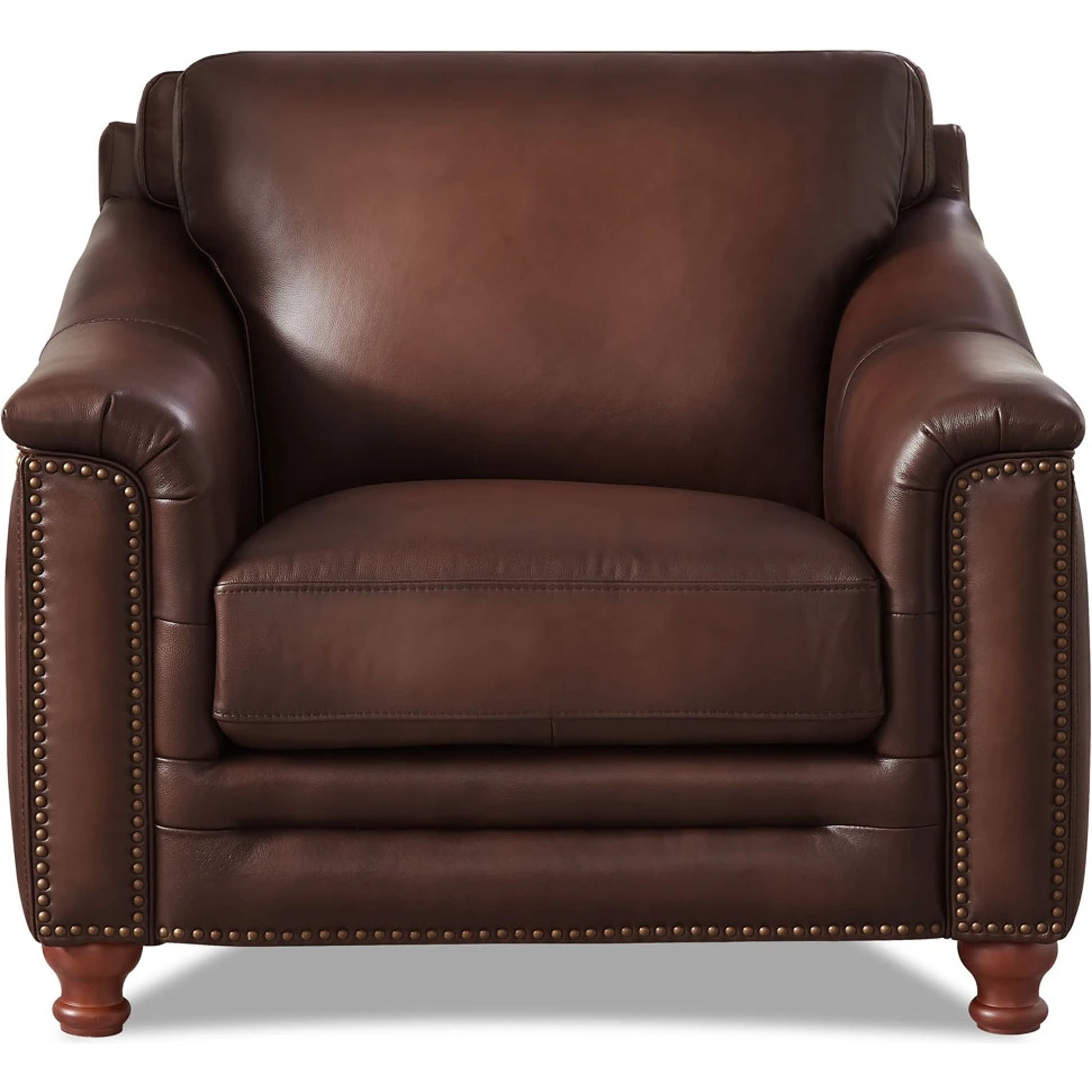 Belfast Chair by Hydeline in ash gray. Made from leather in a transitional style.